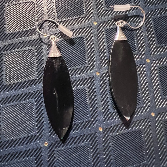 Abalone Shell Drop EARRINGS in 925 Sterling Silver - Picture 5 of 7